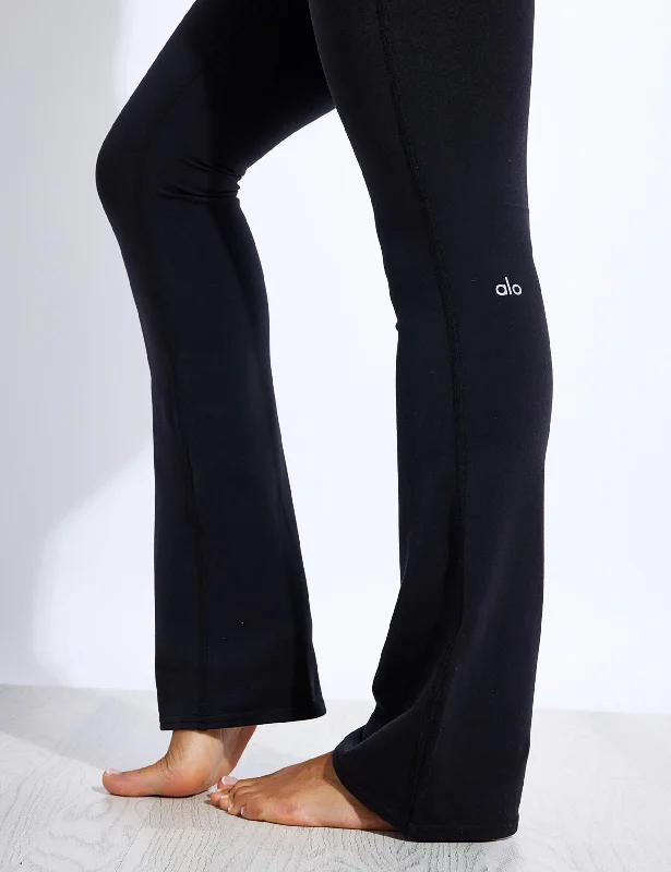 Airbrush High Waisted Bootcut Legging - Black