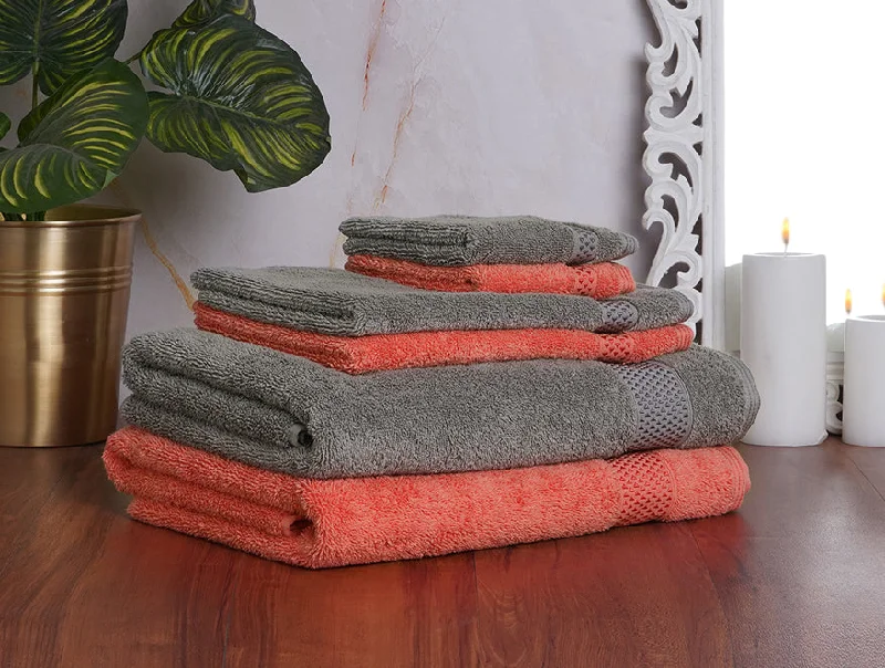 Grape Fruit/Gun 6 Piece 100% Cotton Towel Set - Atrium Plus By Spaces