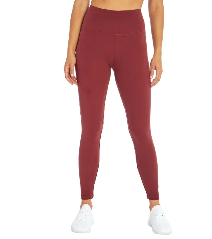 Balance Collection Easy Ankle Yoga Leggings Oxblood Red