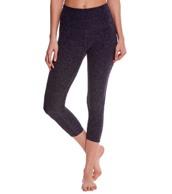 Beyond Yoga Spacedye High Waisted Yoga Capris Black/Steel