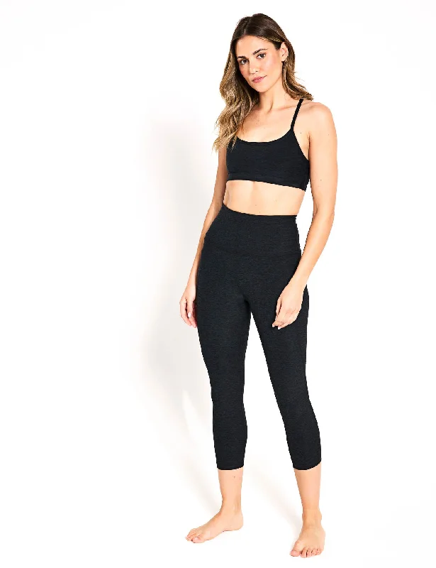 Spacedye Out Of Pocket High Waisted Capri Legging - Darkest Night