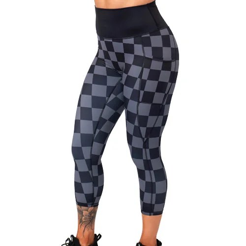 Black Checkers Leggings