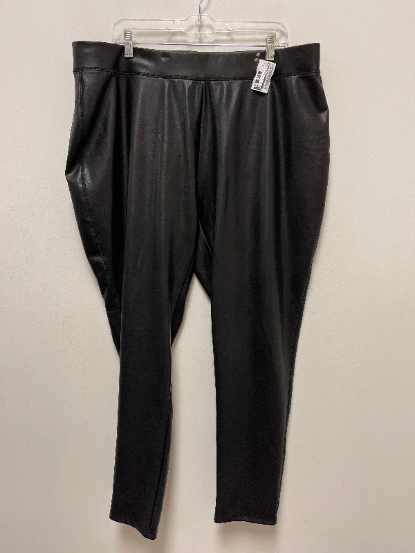 Black Pants Leggings Ashley Stewart, Size 22