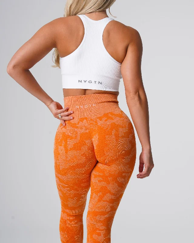 Burnt Orange Camo Seamless Leggings