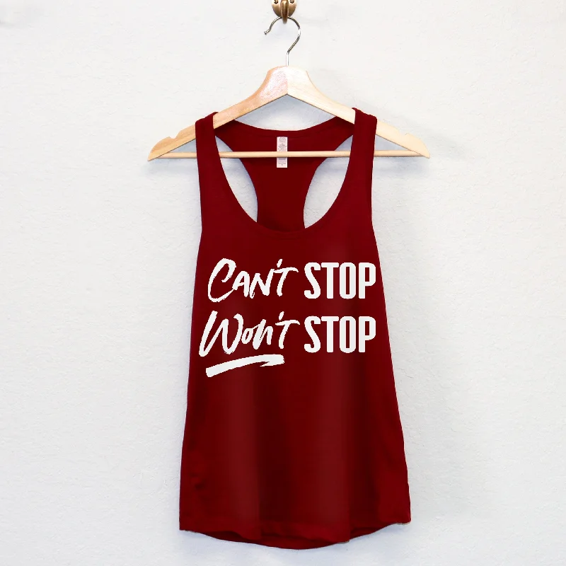 Can't Stop Won't Stop Workout Tank Top