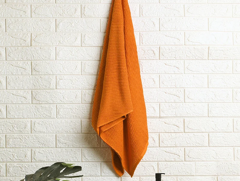 Dark Orange 100% Cotton Bath Towel Relish By Spaces