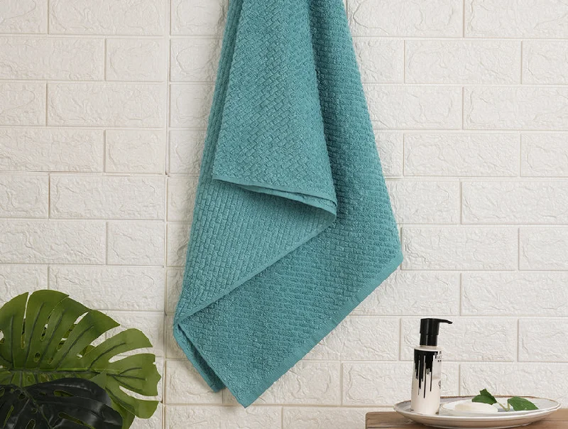 Dusty Turquoise - Aqua 100% Cotton Bath Towel - Genesis By Spaces