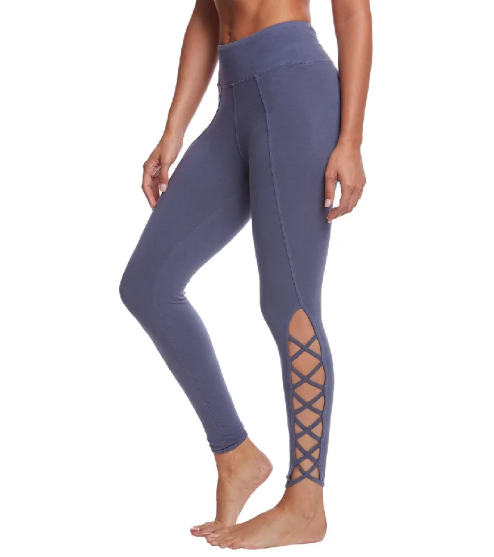 Hard Tail X Side Ankle Cotton Yoga Leggings Dusk