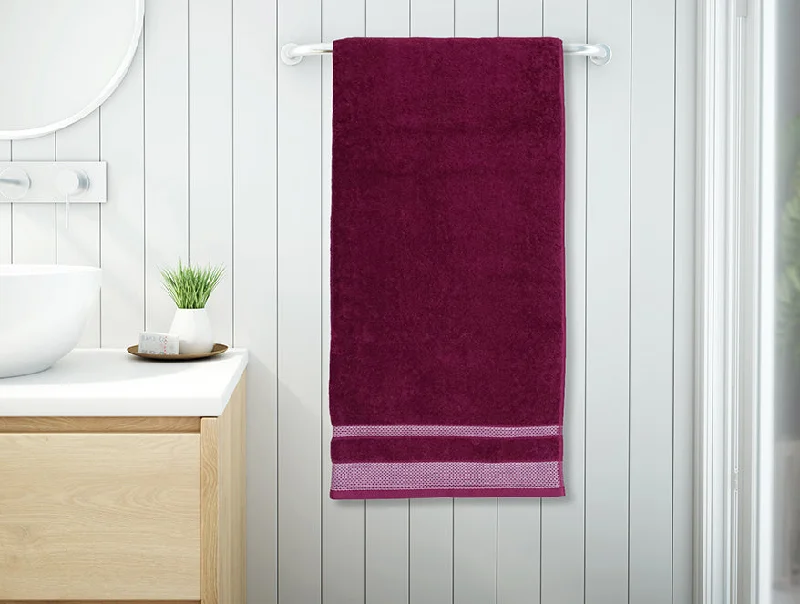 Sangaria - Dark Violet 100% Cotton Bath Towel - Hygro By Spaces