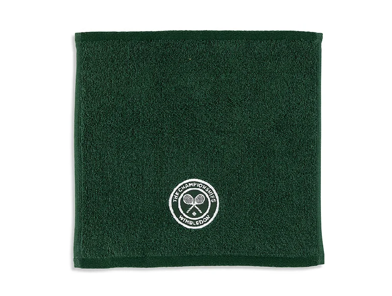 Wimbledon 2024 Jacquard Green 100% Cotton Face Towel (Pack of 2)