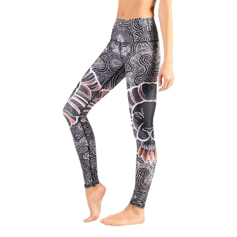 Lions Don't Sheep Printed Yoga Leggings