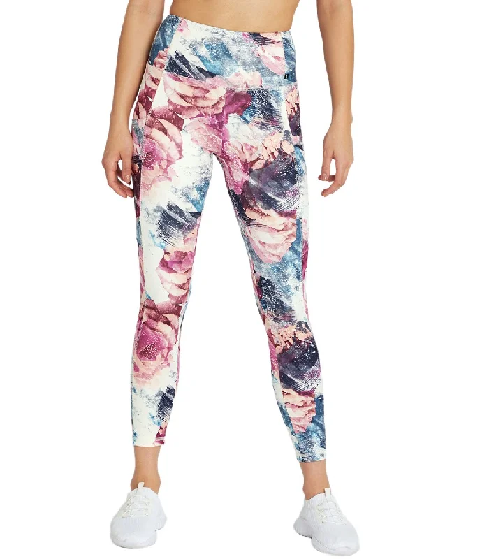 Marika Evelyn Ankle Yoga Leggings Marbled Floral Sand