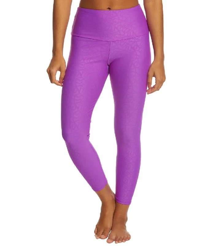 Onzie High Waisted Basic 7/8 Yoga Leggings Electric Purple Pandora