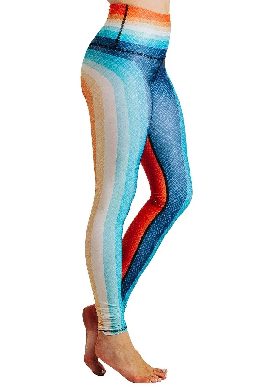 Retro Rainbow Printed Yoga Leggings