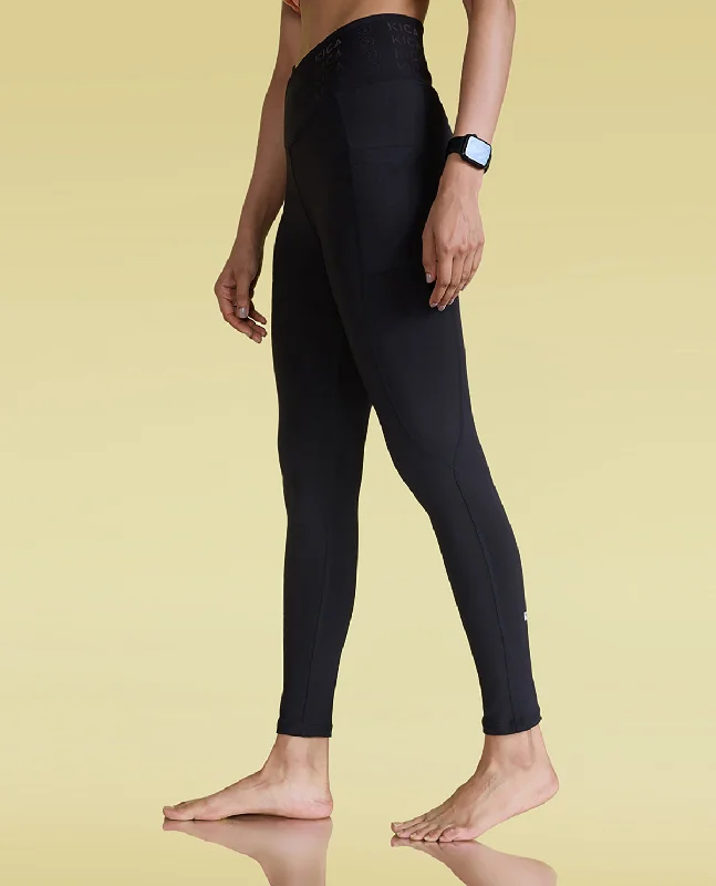 Women Cross Waist Mid Rise Leggings