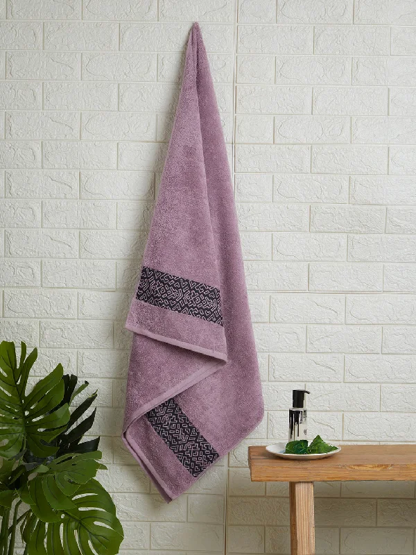 Solid Light Violet 100% Cotton Bath Towel - Aurum By Spaces