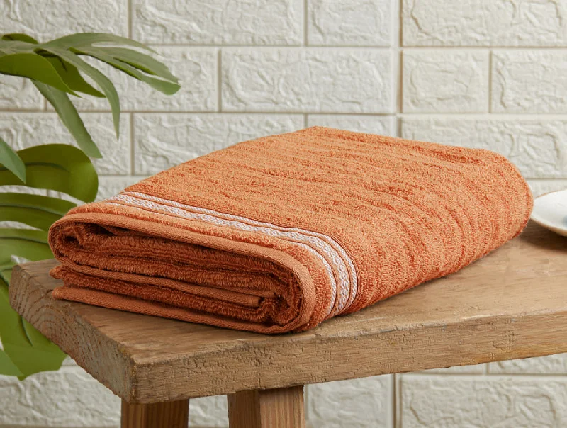 Solid Red 100% Cotton Bath Towel-Mellow By Spaces