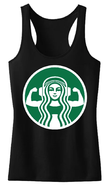 STARBUFF Headphones Tank Top Racerback