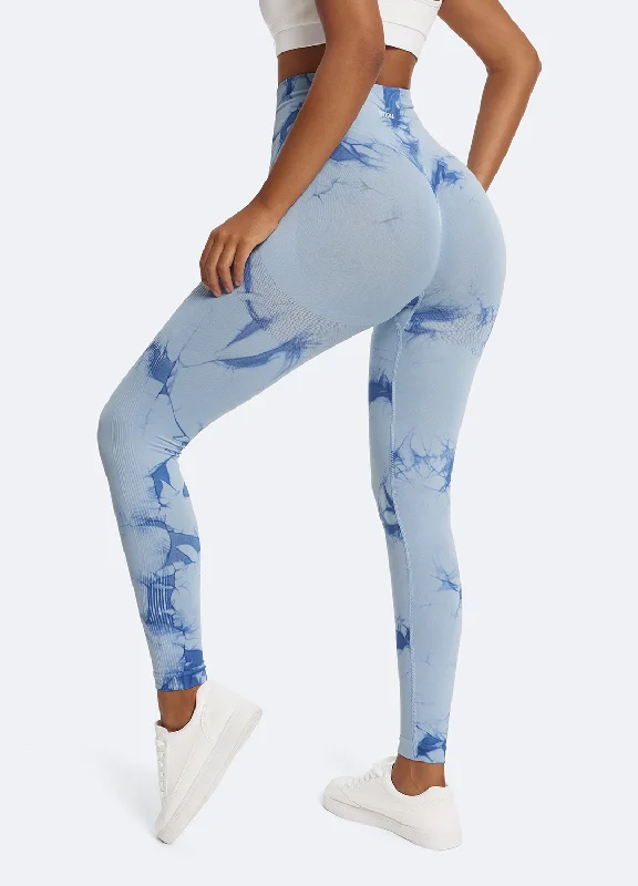 Tie Dye Leggings with Push-Up