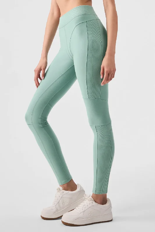 Alosoft High-Waist Head Start Legging - Botanical Green