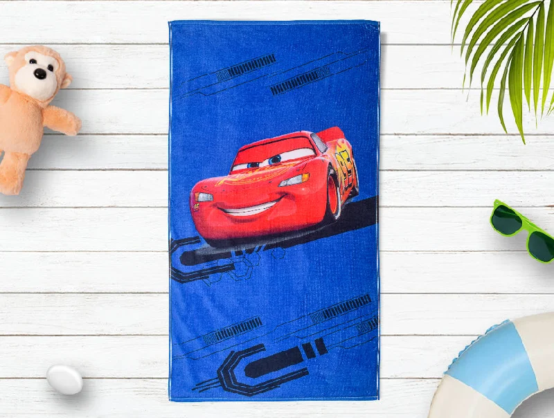 Dark Blue 100% Cotton Bath Towel - Disney Cars By Spaces