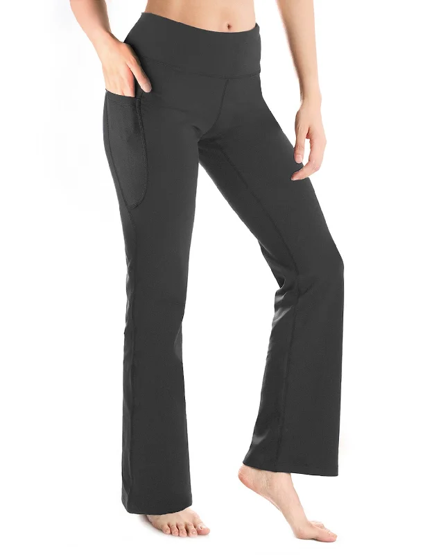 Essential Bootcut Yoga Pants, Side Pockets (Graphite Grey)