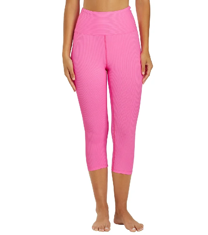 Year of Ours Ribbed Capri Malibu Pink