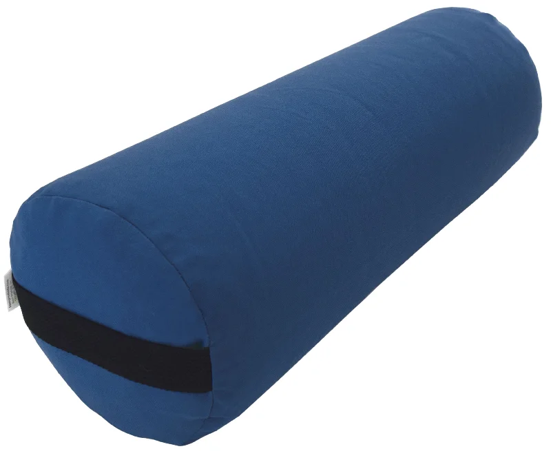 Yoga Bolster Rectangle Round Pranayama - All Cotton - Professional Studio Quality