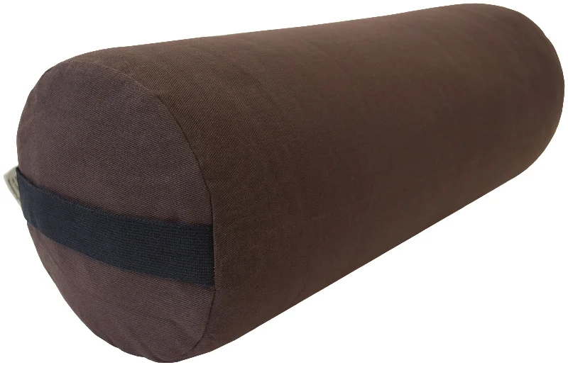 Yoga Bolster Rectangle Round Pranayama - All Cotton - Professional Studio Quality