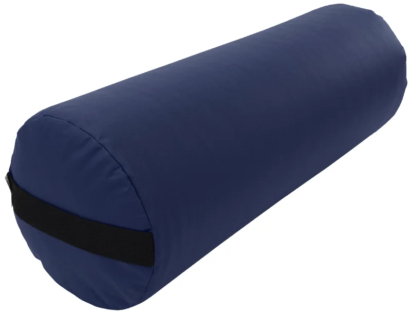 Yoga Bolster Rectangle Round Pranayama - All Cotton - Professional Studio Quality