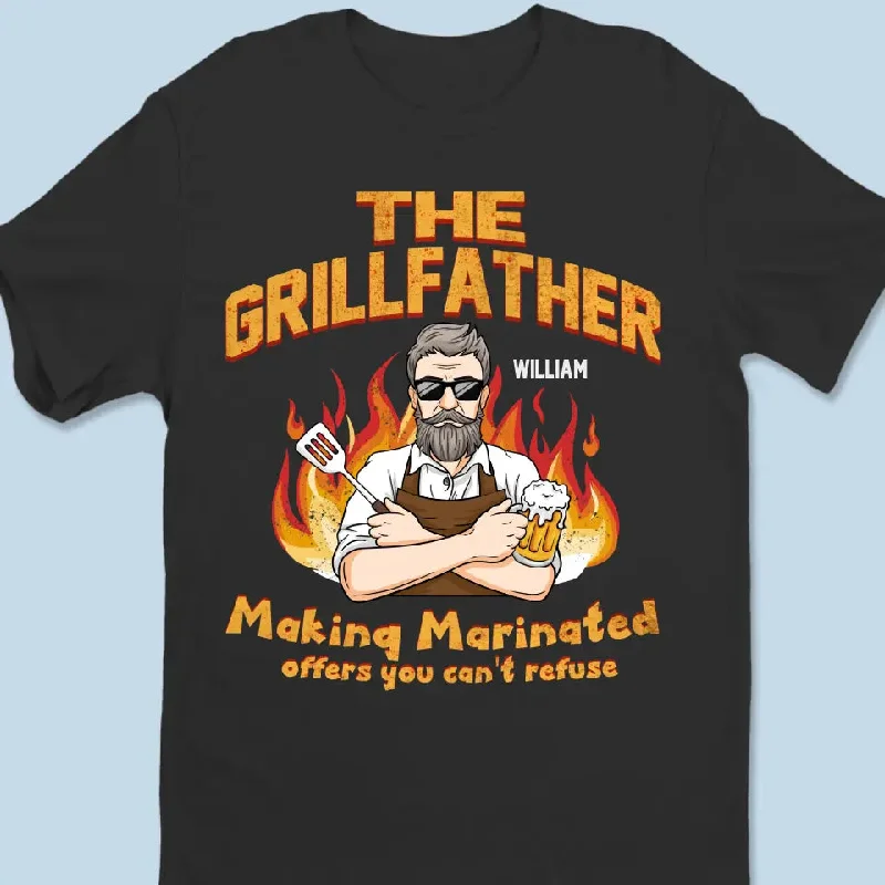 A BBQ You Cannot Refuse - Family Personalized Custom Unisex T-shirt, Hoodie, Sweatshirt - Father's Day, Gift For Dad, Grandpa