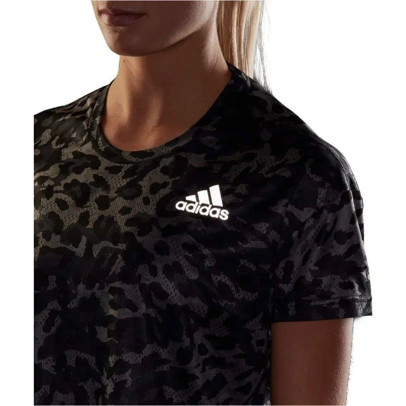 adidas Fast PrimeBlue Short Sleeve Womens Running Top - Grey