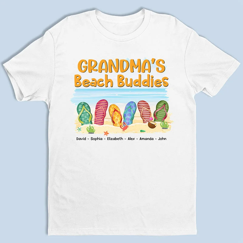 Beach Buddies - Family Personalized Custom Unisex T-shirt, Hoodie, Sweatshirt - Summer Vacation, Birthday Gift For Grandma