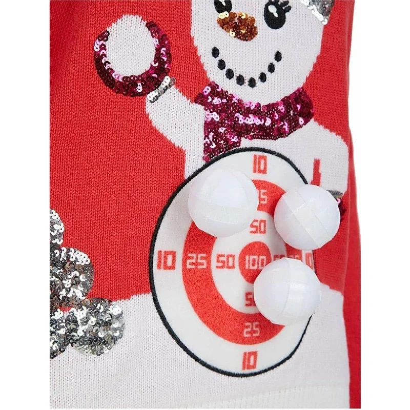 Christmas Snowball Target Novelty Womens Christmas Jumper