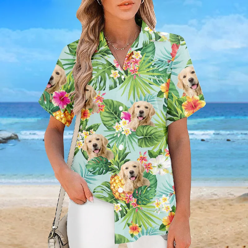 Custom Photo Feel Like Summer - Dog & Cat Personalized Custom Unisex Tropical Hawaiian Aloha Shirt - Summer Vacation Gift, Gift For Pet Owners, Pet Lovers