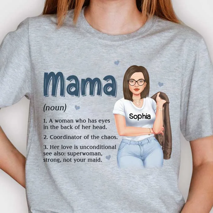 Grandma Mama Her Love Is Unconditional - Gift For Mom, Grandma - Personalized Unisex T-shirt, Hoodie