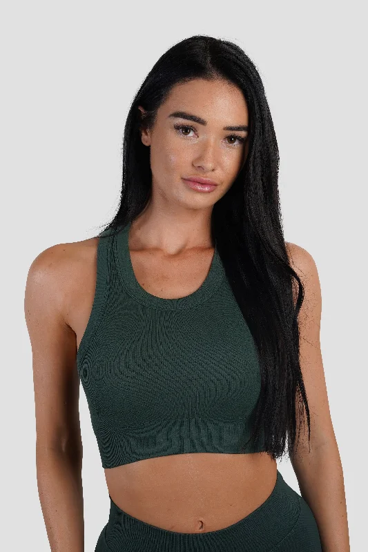 KTP RIBBED TANK - FOREST GREEN