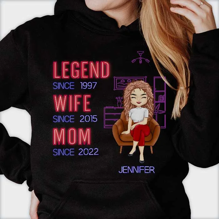 Legend Wife & Mom Since - Gift For Mom - Personalized Unisex T-Shirt, Hoodie