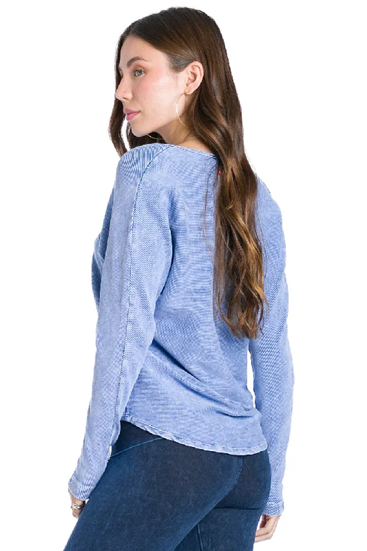 Long Sleeve Hi-Lo Henley T