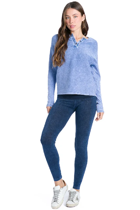 Long Sleeve Hi-Lo Henley T