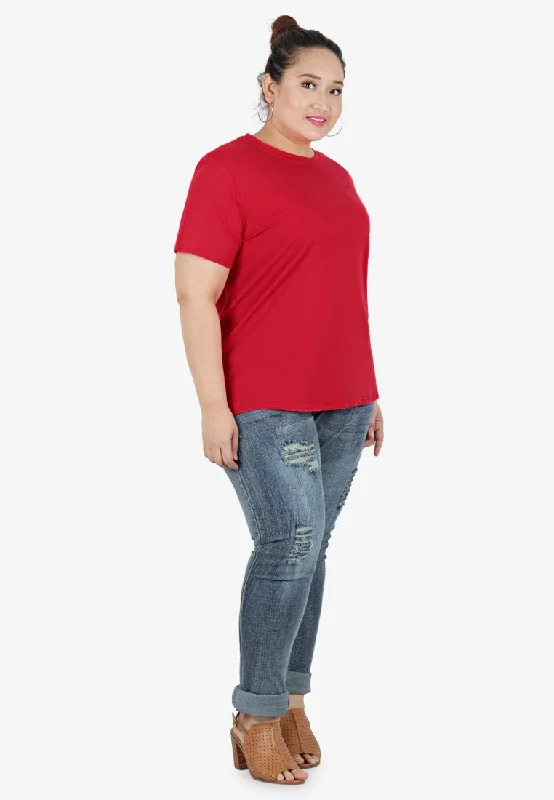 Piper Basic Unisex Short Sleeve Tee  - Red