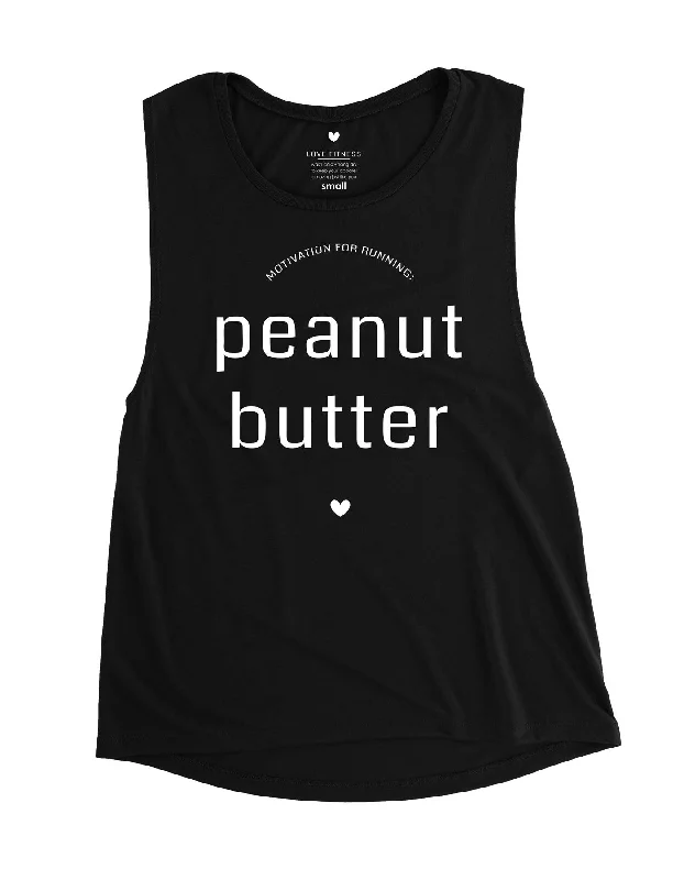 Motivation for Running: Peanut Butter Muscle Tank - Black