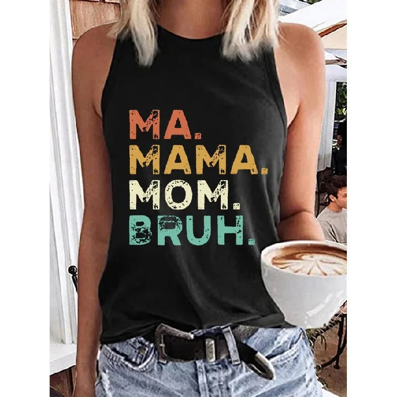 Stylish Mama, Bruh - Family T-Shirt, Tank Top - Mother's Day, Birthday Gift For Mom