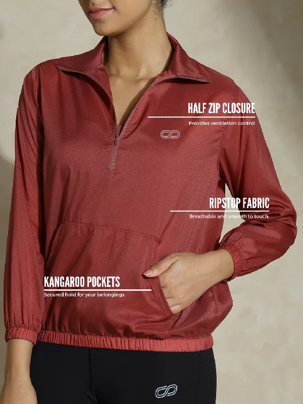 TraqLite Half Zip Performance Jacket Marsala