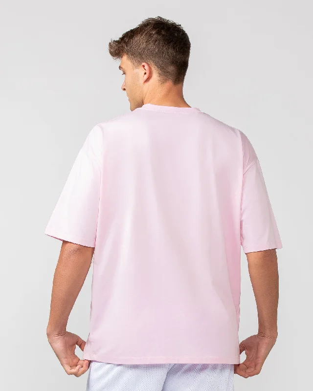 Varsity Oversized Tee - Pale Pink