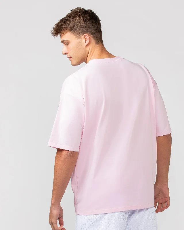 Varsity Oversized Tee - Pale Pink