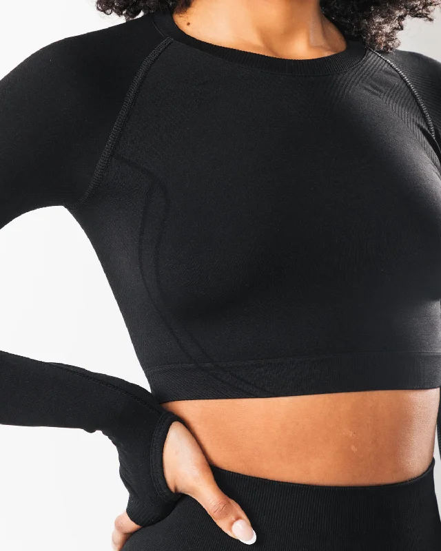 Stratus LS Crop - Black